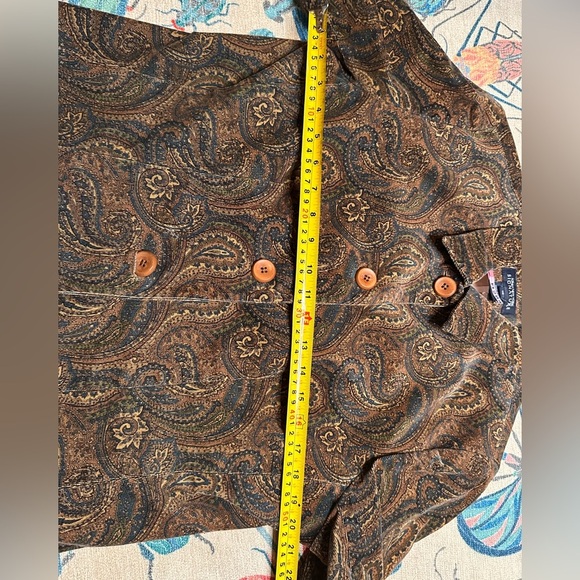 Jones New York Brown and Green Paisley Blazer - Picture 3 of 4